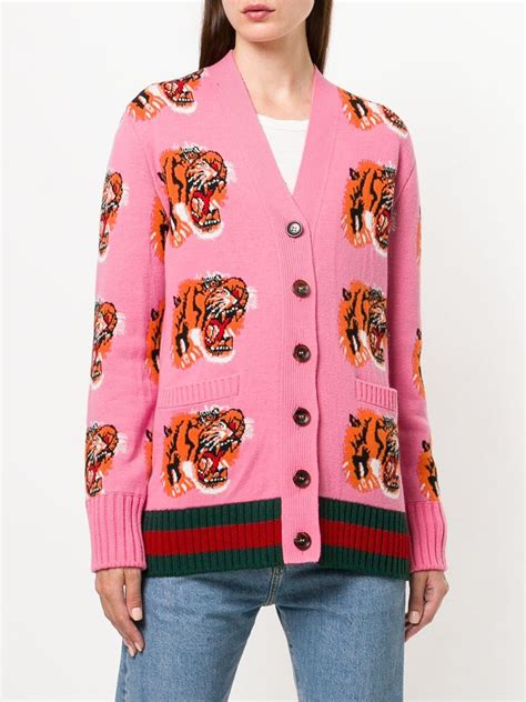 gucci cardigan tiger|gucci lamb print sweater.